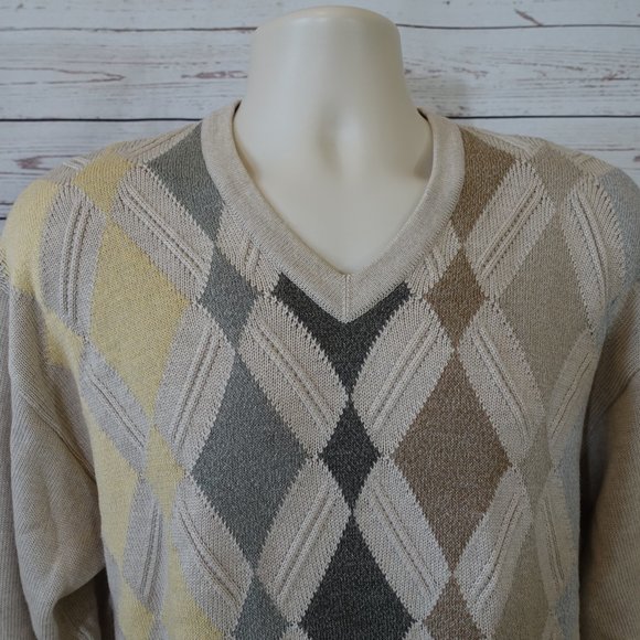 Vintage St Croix Knits Tan Wool Blend Sweater - Picture 2 of 8